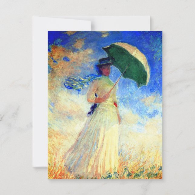 Convites Mulher Monet com Parasol à Direita (Frente)