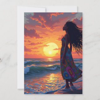 Convites Mulher negra na praia