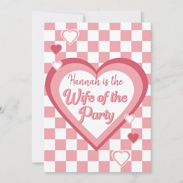 Convites Mulher retrógrada do Chá de panela do Coração (Frente)