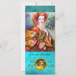 CONVITES MULHER ROMÂNTICA COM PENA DE PAZ ESPUMANTE