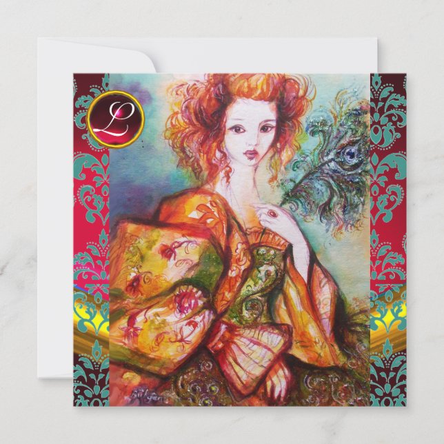 CONVITES MULHER ROMÂNTICA COM PENA DE PAZ ESPUMANTE (Frente)