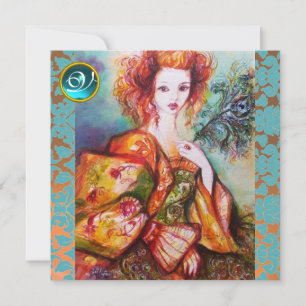 CONVITES MULHER ROMÂNTICA COM PENA DE PAZ ESPUMANTE