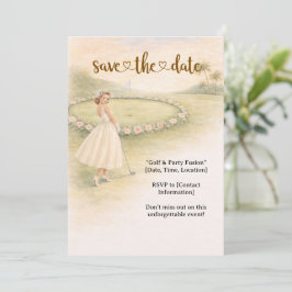 Convites Mulher solteira joga golfe