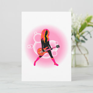 Convites Mulher tocando violão