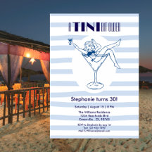 Mulher Um Pouco Mais Velha Tema Martini Aniversári