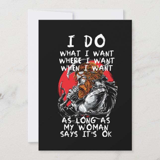 Convites Mulher Viking Norse Mythology Gueror Norway Gift (Frente)