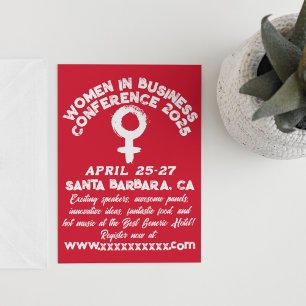 Convites Mulheres com Dificuldades na Conferência de Empres