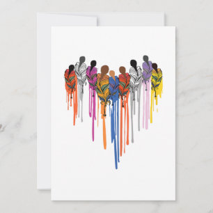 Convites Mulheres Coração Forma Aquarela Nativo Americano