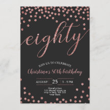 Mulheres de Aniversário do 80 de Confetti Dourado