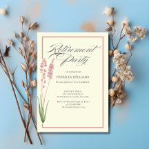 Mulheres Elegantes Pastel Wildflower Retirement Pa