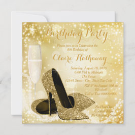 Convites Mulheres marfim e Festa de aniversário Dourada