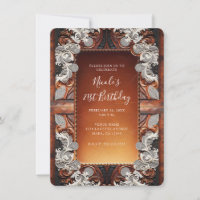 Multi Cor Couro & Lace Look Rustic Aniversário