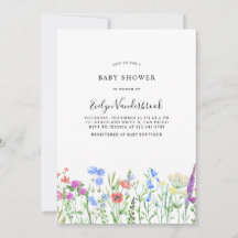 Multihued Wildflower Baby Shower Celebration