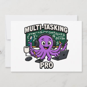 Convites Multitarefa Octopus Classroom Learning Pro