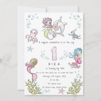 Convites Mundo do mar mágico