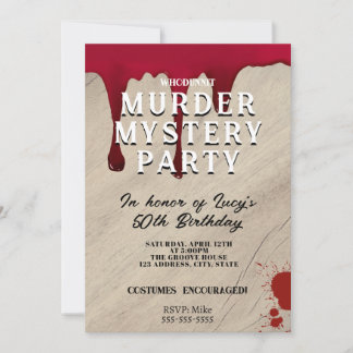 Convites Murder Mystery Dinner Invitation – Bloody Whodunit