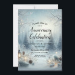 Convites Murmurios de um Solstício de Inverno<br><div class="desc">Defina o tom da sua celebração de inverno com este convite elegantemente geado, apresentando uma cena de floresta sonhadora iluminada por uma suave luz de lanterna e neve recém-caída. Azuis suaves, pratas e brancos criam um cenário sereno e mágico, perfeito para reuniões aconchegantes e eventos sazonais sofisticados. A paisagem tranquila...</div>