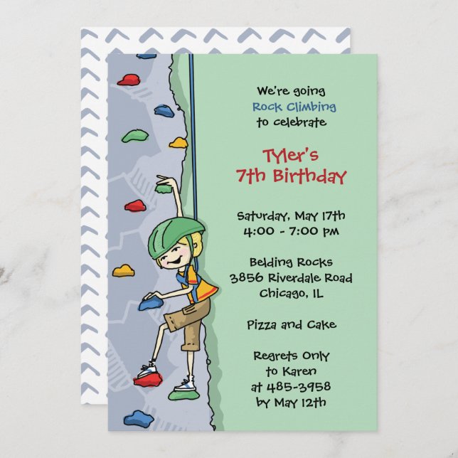 Convites Muro de Festa de aniversário de Cabelo Louro do Es (Frente/Verso)