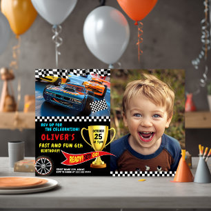 Convites Muscle Car Birthday Style for Boys