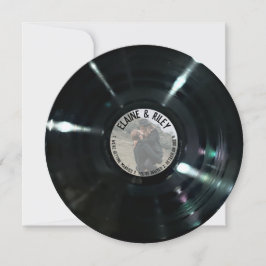Convites Music=Love Round Vinyl Record Invitation