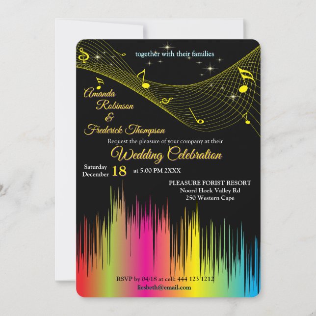 Convites Music Lovers Celebration Themes (Frente)