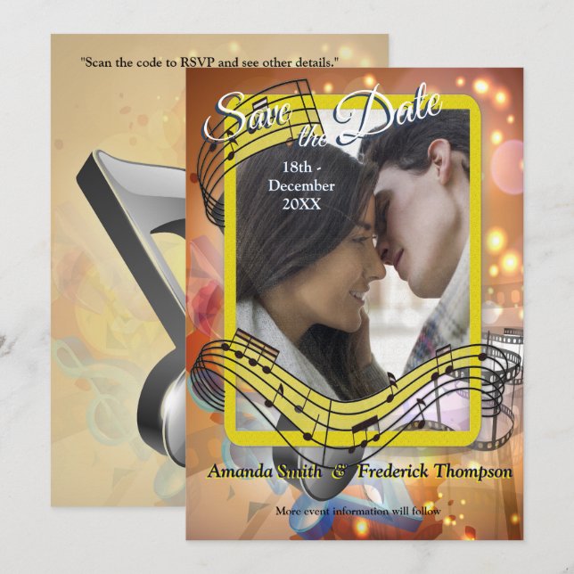 Convites Music Lovers Celebration Themes (Frente/Verso)