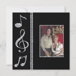 Convites Música Amadurece Diamond Shimmer No Casamento Negr