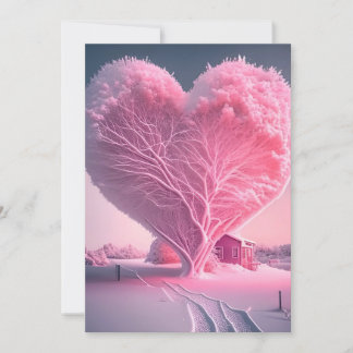 Convites Música de amor de inverno: Casamento em árvore do 