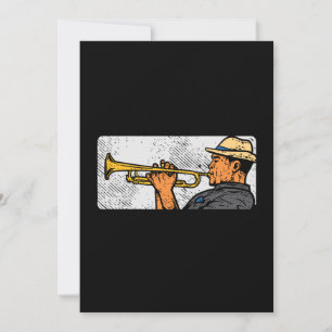 Convites Música de Jazz com Trumpet Retro Trumpet