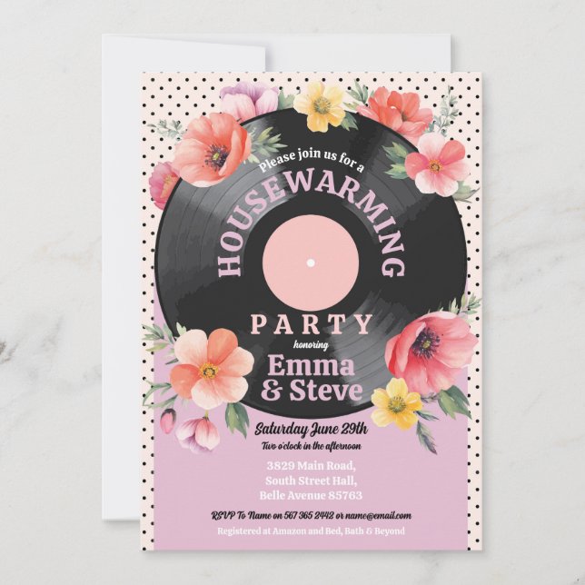 Convites Música Floral Flor Musical Relâmpago 1950 (Frente)