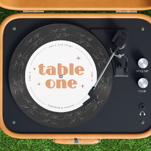 Convites Música Retro Vinil Record Número da tabela de ca