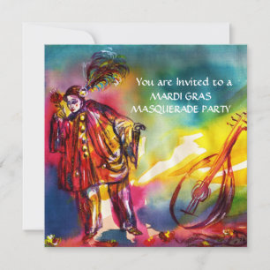 Convites MUSICAL ROMÂNTICO PIERROT E ROSAS Carnaval