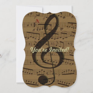 Convites Musical Treble Clef sheet