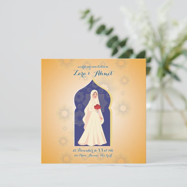 Convites Muslim bachelorette (Em pé/Frente)