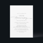 Convites Muted Gray Simple Minimal 50th Wedding Anniversary<br><div class="desc">This muted gray simple minimal 50th wedding anniversary invitation is perfect for a modern event. The simple and elegant design features classic and fancy script typography in gray and white. 

Change the number to celebrate any anniversary milestone.</div>