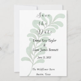 Convites Muted Vines Save the Date Card
