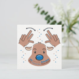Convites My favorite Reindeer in Sign Language