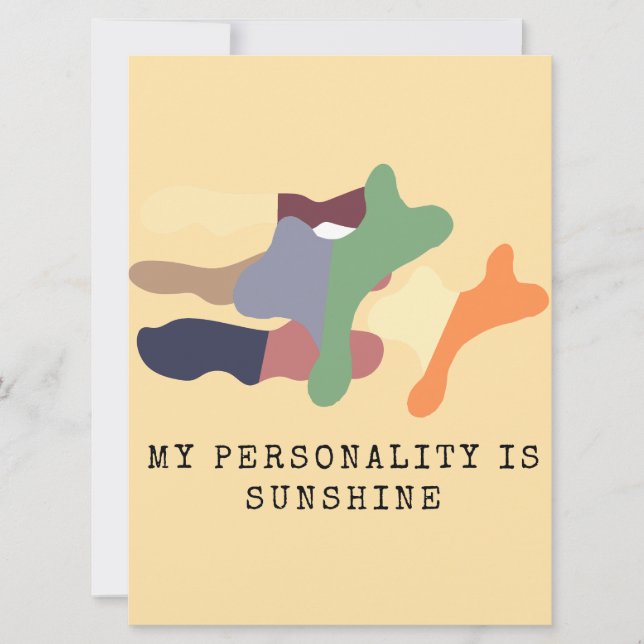 Convites My Personality is Sunshine (Frente)