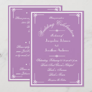 Convites Mystic Mauve All In One RSVP Email Website Casamen