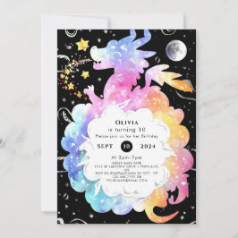 Convites Mystical Boho Dragon Birthday