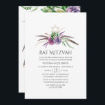Convites Mystical Boho Succulents Bat Mitzvah<br><div class="desc">O convite de morcego mitzvah da planta suculenta da Tendy,  projetado para ser rápida e facilmente personalizável para suas especificidades de evento.</div>