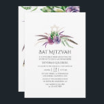 Convites Mystical Boho Succulents Bat Mitzvah<br><div class="desc">O convite de morcego mitzvah da planta suculenta da Tendy,  projetado para ser rápida e facilmente personalizável para suas especificidades de evento.</div>