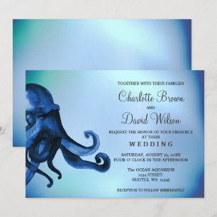Convites Mystical do casamento do polvo do oceano