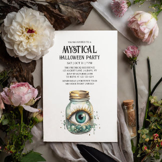 Convites Mystical Eye Fortune Spooky Mint Festa de Hallowee