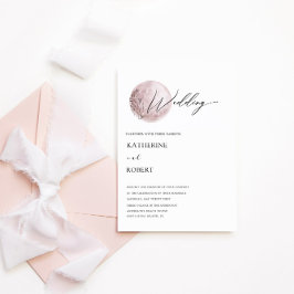 Convites Mystical Moon Blush Pink Weditation