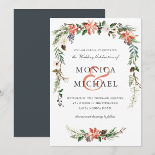 Convites Mystical Winter   Casamento Floral Garland