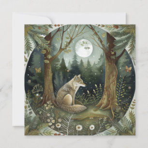 Convites Mystical Woodland Wolf