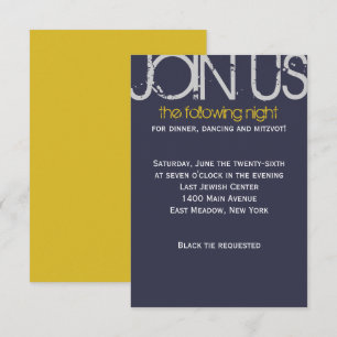 Convites N Monograma Bar inicial Bat Mitzvah