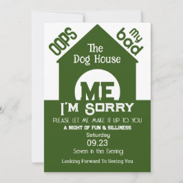 Convites Na Casa dos Cachorros, sinto muito