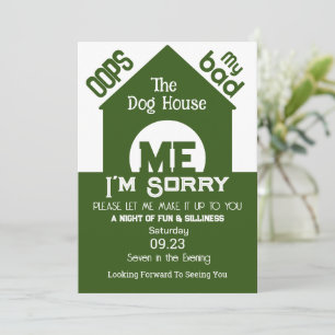 Convites Na Casa dos Cachorros, sinto muito